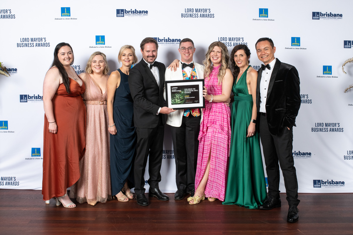 Audeara team accepting LMBA award in 2022.